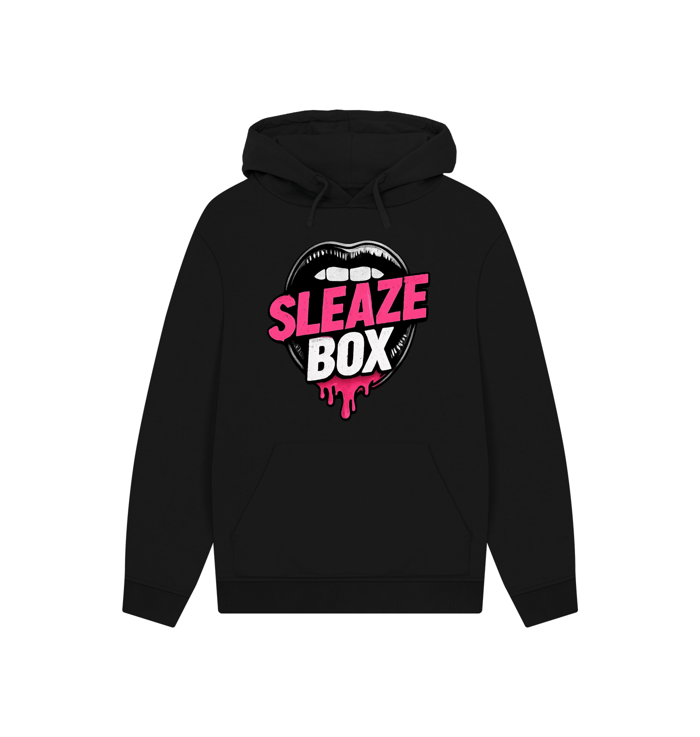 Black Printed Hoody Front