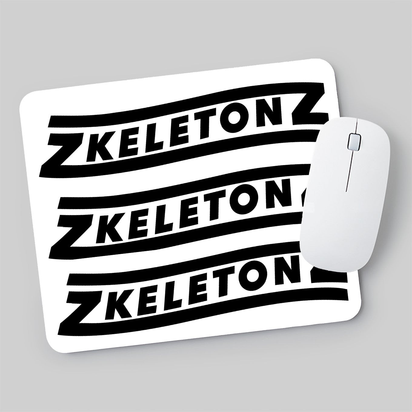 Zkeletonz logo Mouse Mat (white)