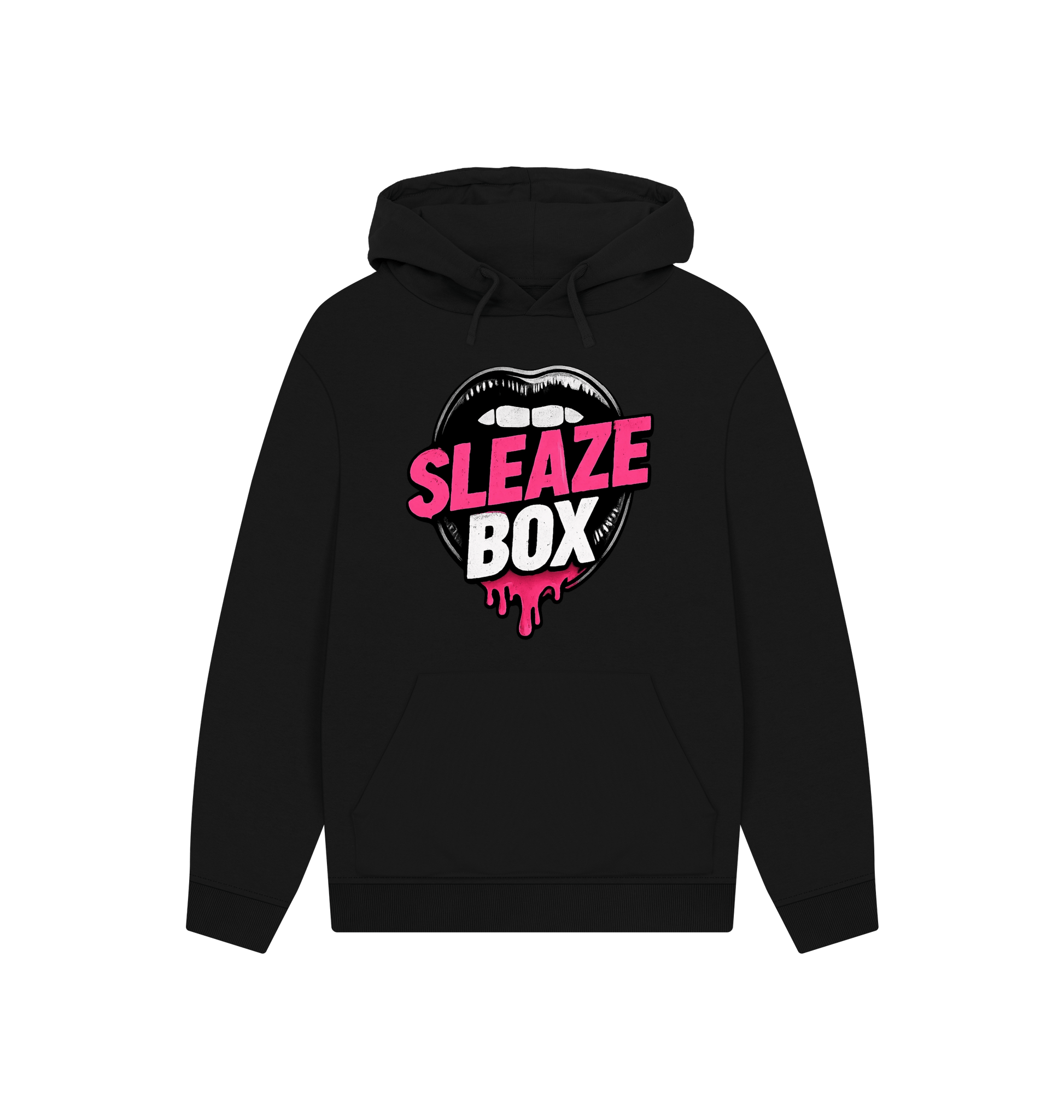 Black Printed Hoody Front