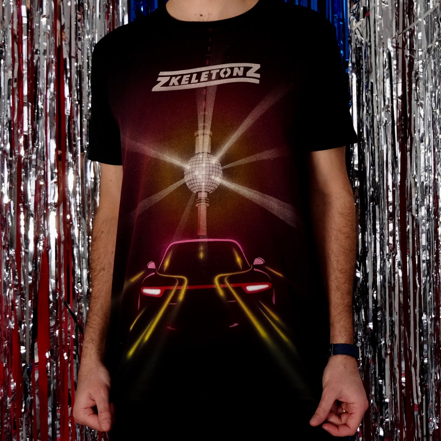 Porsche To Berlin FULL COLOUR/AIR-BRUSHED T-shirt